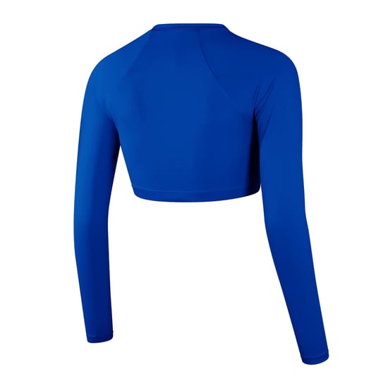 Speedo - Kurzes Top für Damen, Jersey, Athletisch, Raglanärmel (Blau) - Image 2