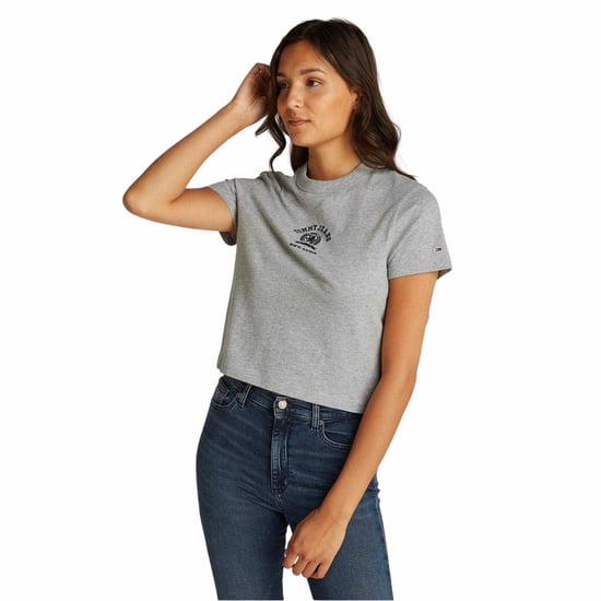 Tommy Jeans - "Varsity" Kurzes Top für Damen, Regulär (Grauheide) - Image 1