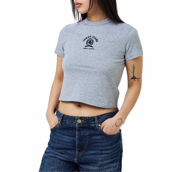 Tommy Jeans - "Varsity" Kurzes Top für Damen, Regulär (Grauheide) - Image 2