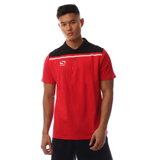 Sondico - "Precision" Poloshirt für Herren, Mit Kragen (Rot/Schwarz) - Image 2