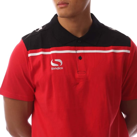 Sondico - "Precision" Poloshirt für Herren, Mit Kragen (Rot/Schwarz) - Image 4