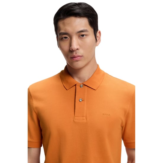 Boss - "Pallas" Poloshirt für Herren, Baumwolle, Regulär (Mittel Orange) - Image 3