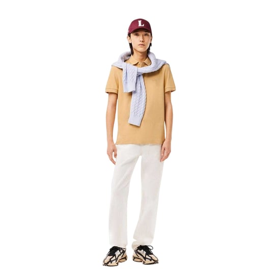 Lacoste - "Paris" Poloshirt für Herren, Stretch (Beige) - Image 3