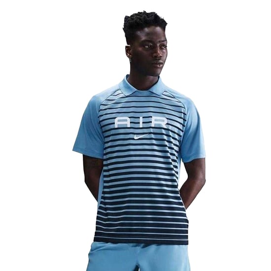 Nike - "Air" Poloshirt für Herren, Stripes (Blau) - Image 3