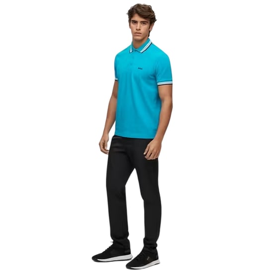 Boss - "Paddy Euro" Poloshirt für Herren (Türkis/Aquablau) - Image 4