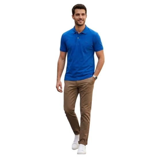 Lacoste - "Paris" Poloshirt für Herren, Stretch (Blau) - Image 3