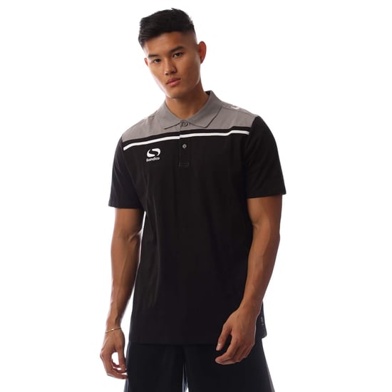 Sondico - "Precision" Poloshirt für Herren, Mit Kragen (Schwarz/Holzkohle) - Image 2