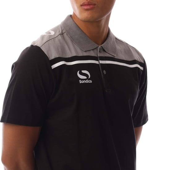 Sondico - "Precision" Poloshirt für Herren, Mit Kragen (Schwarz/Holzkohle) - Image 4