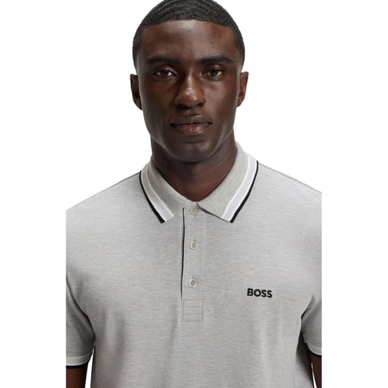 Boss - "Paddy Euro" Poloshirt für Herren (Silber) - Image 3