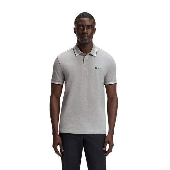 Boss - "Paddy Euro" Poloshirt für Herren (Silber) - Image 4
