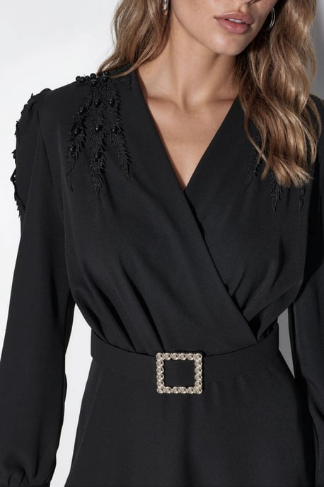 Gürtel-A-Linie Midi-Kleid - Image 4