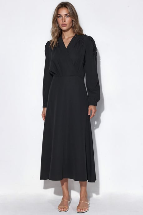 Gürtel-A-Linie Midi-Kleid - Image 5