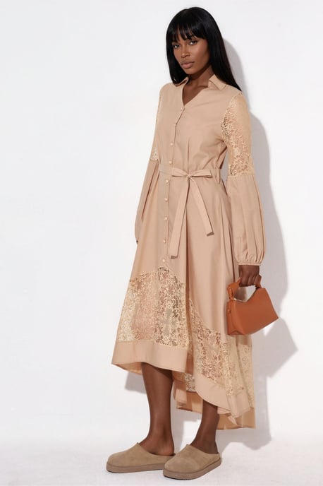 Besticktes Midi-Wickelkleid - Image 2