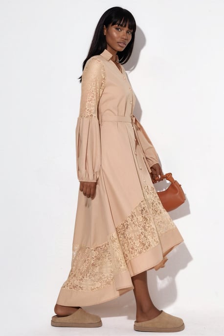 Besticktes Midi-Wickelkleid - Image 4