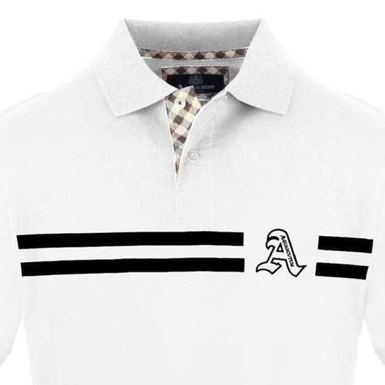 Aquascutum - Poloshirt für Herren, Mit Kragen (Weiß) - Image 3