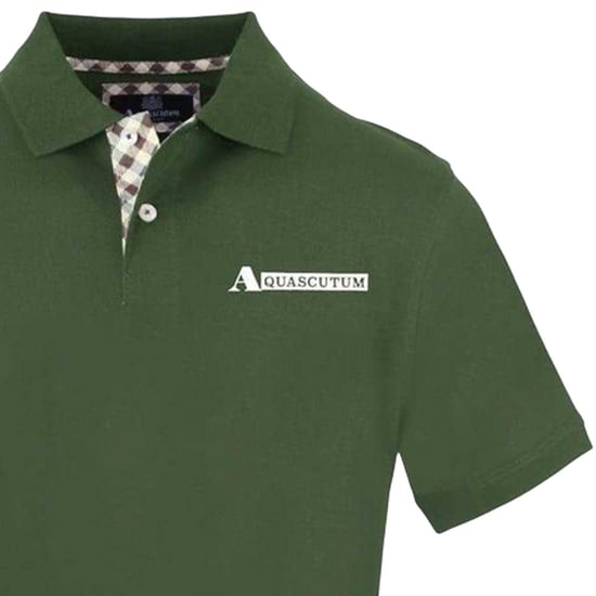 Aquascutum - Poloshirt für Herren, kurzärmlig (Militärgrün) - Image 3