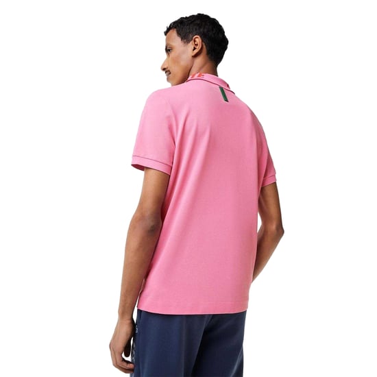 Lacoste - "Movement" Poloshirt für Herren, Kragen mit Logo (Pink) - Image 2
