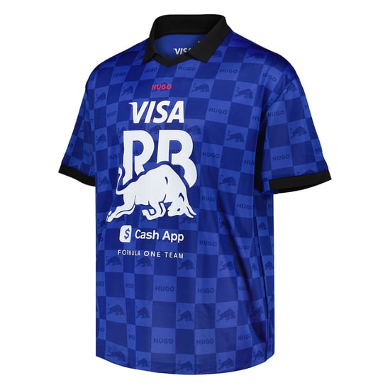 Hugo - "F1 Visa Cash" Poloshirt für Herren (Mittelblau) - Image 3
