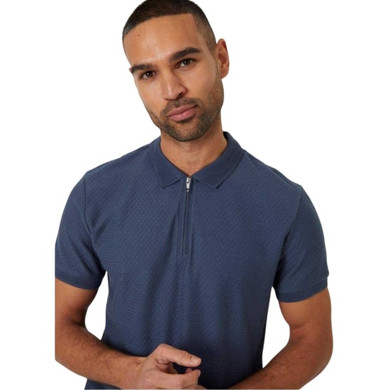 Threadbare - "Westbank" Poloshirt für Herren, kurzärmlig (Jeansblau) - Image 4