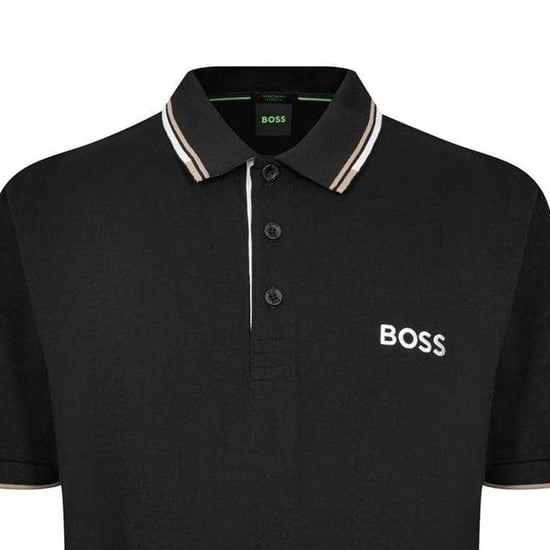 Boss - "Paddy Pro" Poloshirt für Herren, Baumwolle Piqué (Schwarz) - Image 3