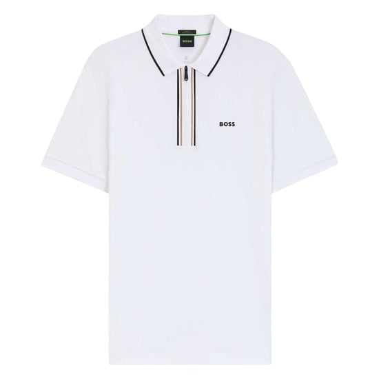 Boss - "Philix" Poloshirt für Herren, Schnell trocknend, kurzärmlig (Weiß) - Image 1