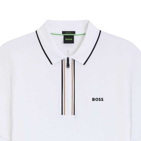 Boss - "Philix" Poloshirt für Herren, Schnell trocknend, kurzärmlig (Weiß) - Image 3