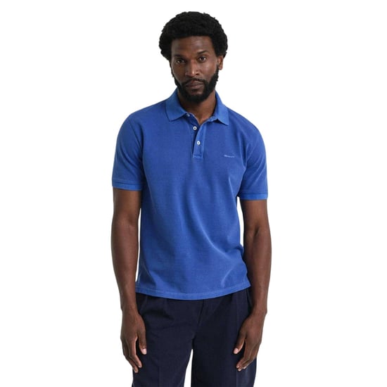 Gant - Poloshirt für Herren, Sonne Verblasst, Piqué (Blau) - Image 2