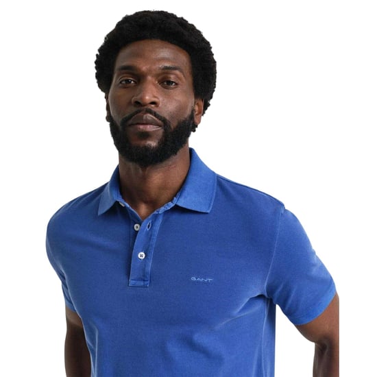 Gant - Poloshirt für Herren, Sonne Verblasst, Piqué (Blau) - Image 4