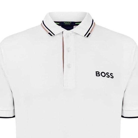 Boss - "Paddy Pro" Poloshirt für Herren, Baumwolle Piqué (Natur-Weiß) - Image 3