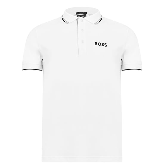 Boss - "Paddy Pro" Poloshirt für Herren, Baumwolle Piqué (Weiß) - Image 1