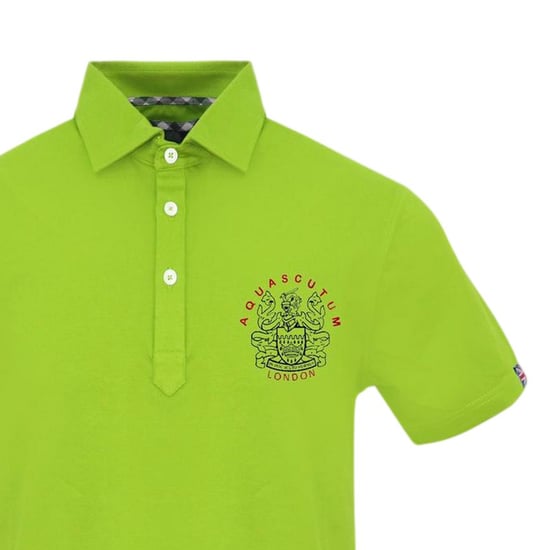 Aquascutum - Poloshirt für Herren, Logo, kurzärmlig (Limone) - Image 3