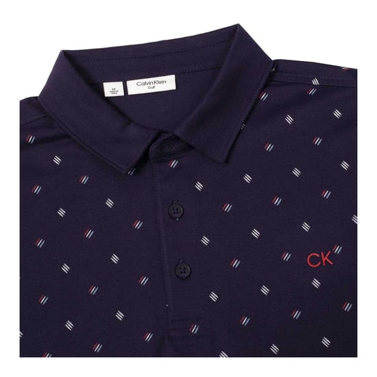 Calvin Klein - Poloshirt für Herren, Hochleistungsmaterial, Emblem (Abendblau) - Image 3