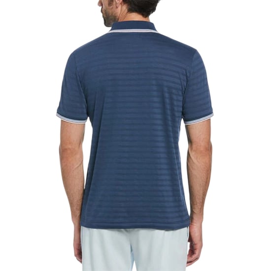 Original Penguin - Poloshirt für Herren, Mit kontrastfarbenen Streifen, Regulär (Meeresblau) - Image 2