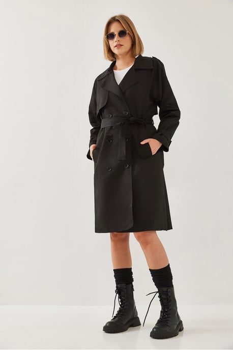 Gepolsterter Midi-Trenchcoat - Image 2