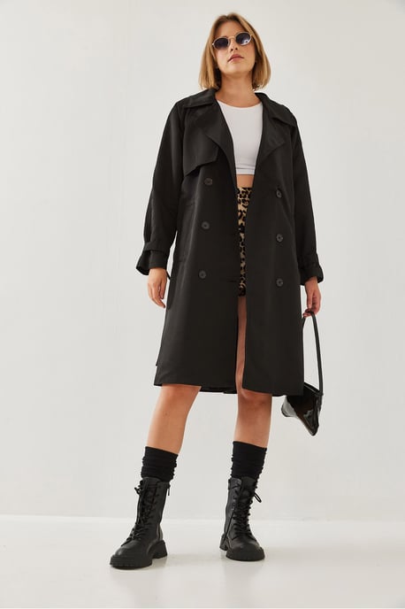 Gepolsterter Midi-Trenchcoat - Image 6