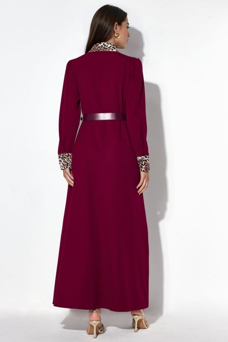 Leopardenmuster Maxi Hemdkleid - Image 2