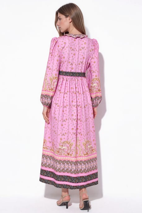 Blumen-Midi-Kleid mit Gürtel - Image 3