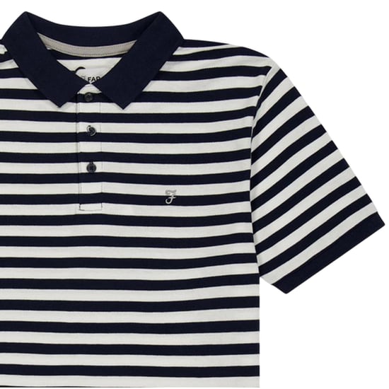 Farah - Poloshirt für Kinder, Garngefärbt (Schwarz) - Image 3