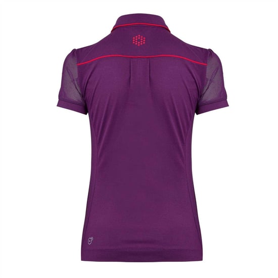 Puma - "Novelty" Poloshirt für Damen, Emblem, Mesh-Ärmel (Violett) - Image 2