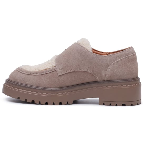 Hush Puppies Orla Monk Leder Damen Slipper in Taupe - Image 6