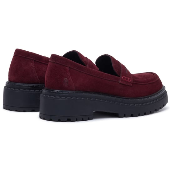 Hush Puppies Odessa Leder Damen Bordo Slipper - Image 2