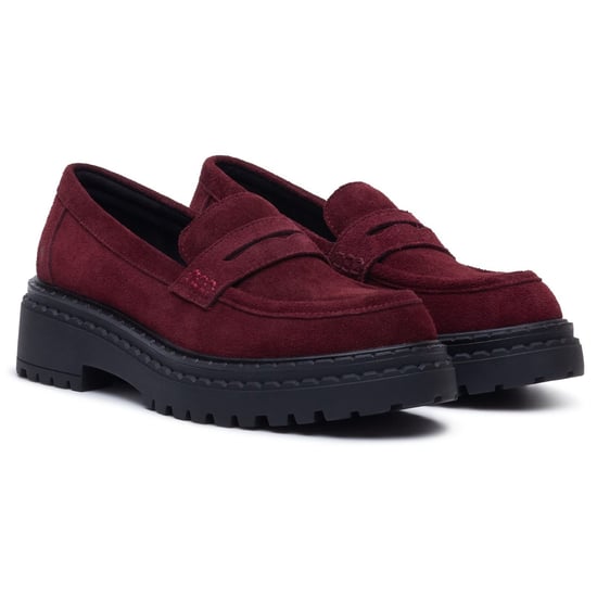 Hush Puppies Odessa Leder Damen Bordo Slipper - Image 3