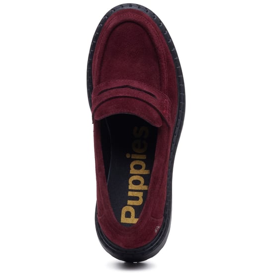 Hush Puppies Odessa Leder Damen Bordo Slipper - Image 5