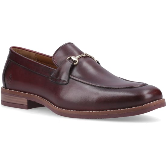 Hush Puppies Moses Leder Herren Bordeaux Slipper - Image 1