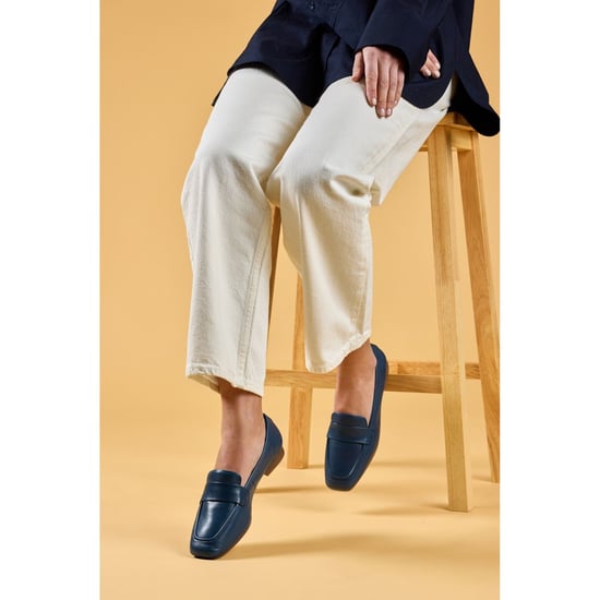 Hush Puppies Sutton Leder Damen Navy Slipper - Image 6
