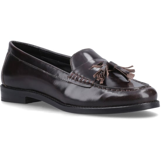 Hush Puppies Connie Leder Damen Aubergine Slipper - Image 1