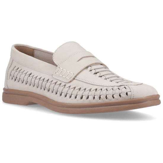 Hush Puppies Bowie Leder Herren Taupe Slim Fit Slipper - Image 1