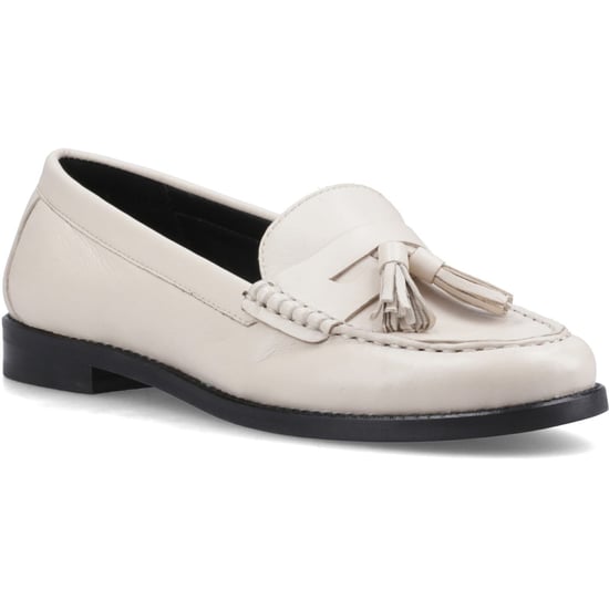 Hush Puppies Connie Leder Damen Creme Loafer - Image 1