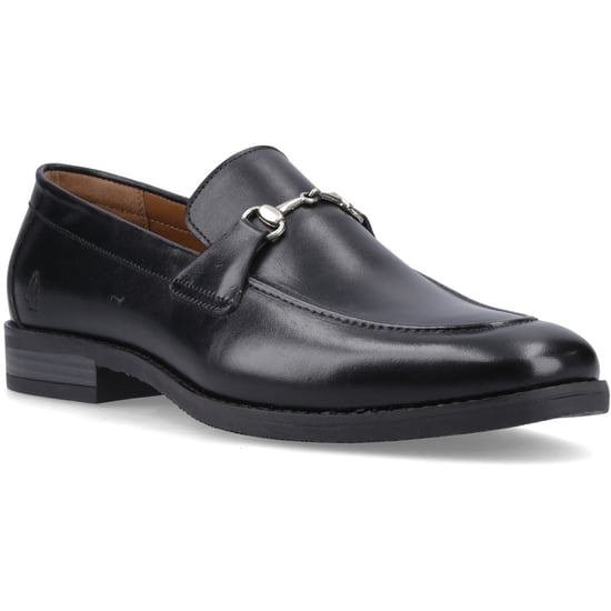 Hush Puppies Moses Leder Herren Schwarz Slipper - Image 1