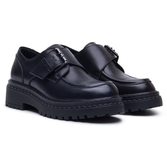 Hush Puppies Orla Nonne Leder Damen Schwarze Slipper - Image 3